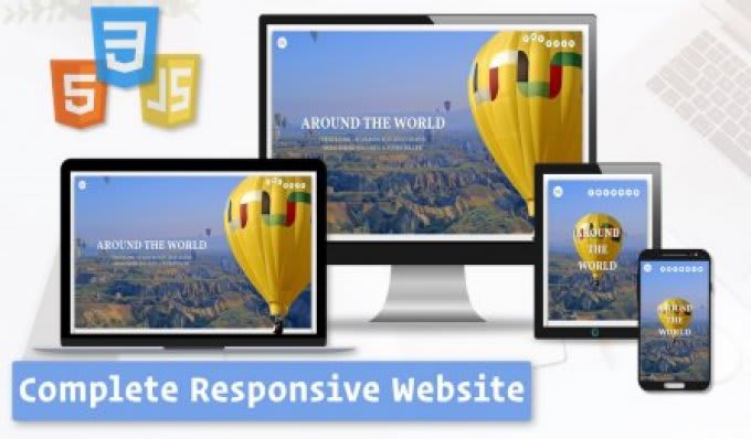 Design professional responsive design using html css and js by Ali ...