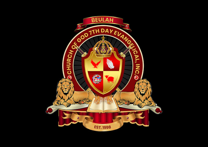 make a beautiful bishop crest, church seal logo or coat of arm
