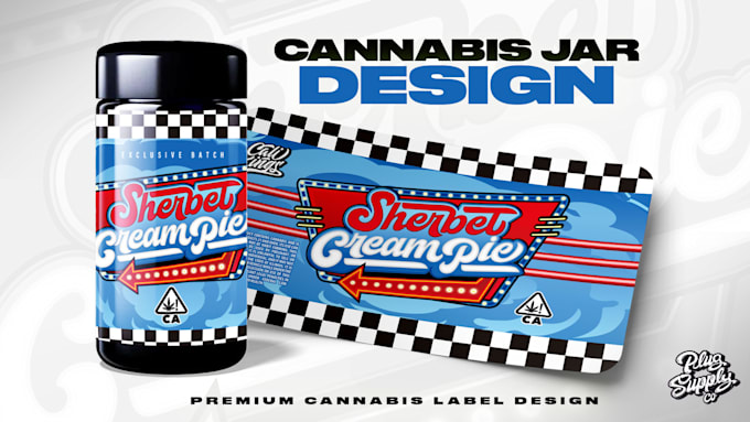 design weed jar labels for cannabis products