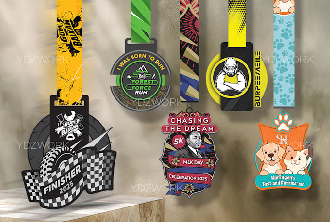 create awesome finisher medal for race or event