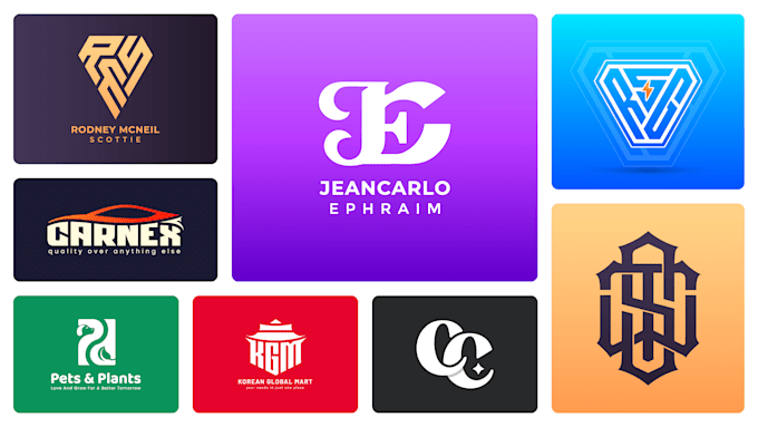 design professional modern monogram initial letters minimal lettermark font logo