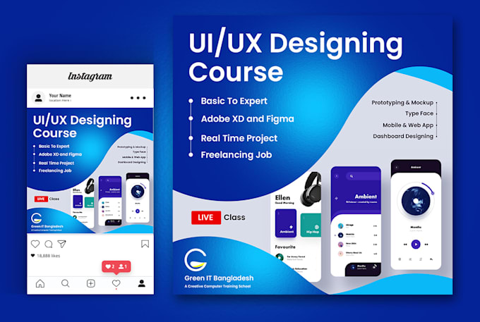 design facebook or instagram social media post for ads and campaign