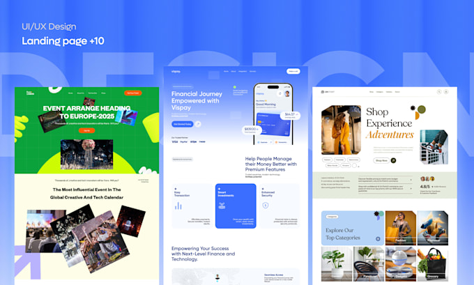 do creative and modern landing page design