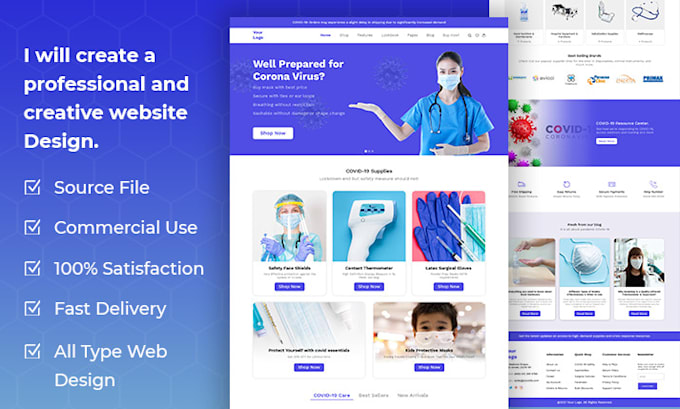 create a professional and creative website design