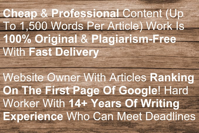 write compelling and high quality SEO articles