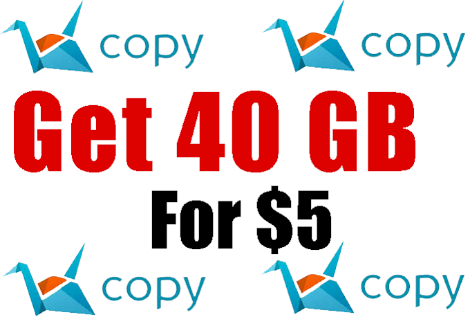 expand 40GB storage in total for your copy account