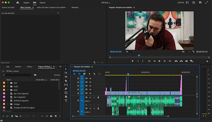 edit your footage into a video for social media