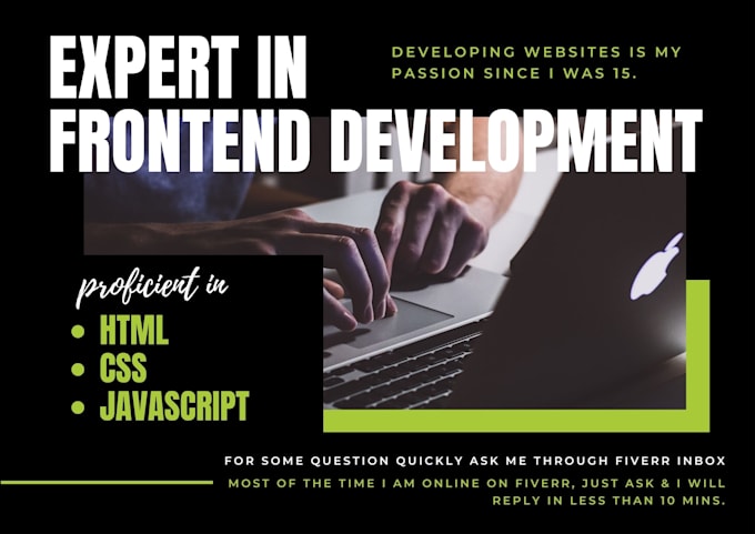 do frontend website creation using HTML, CSS and javascript