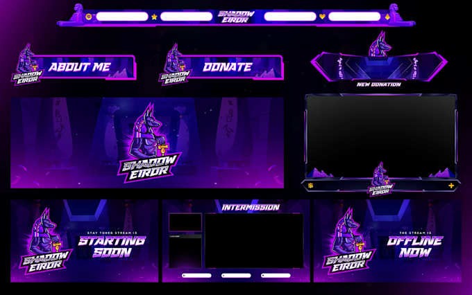 design custom twitch stream overlay and animated stream package
