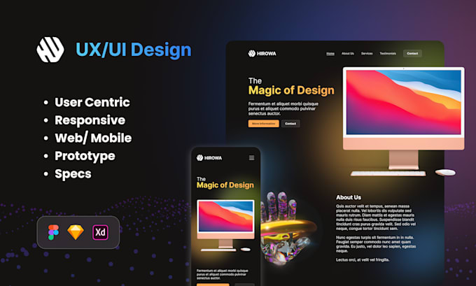 design professional uxui for websites, mobile apps, and dashboards using figma