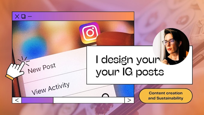 design catchy instagram posts on sustainability