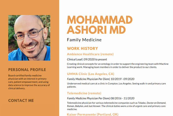 write your physician resume for s nontraditional careers