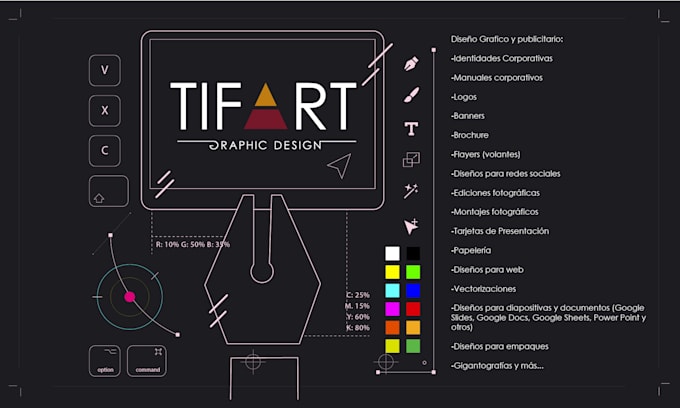 graphic designer or diseñador grafico