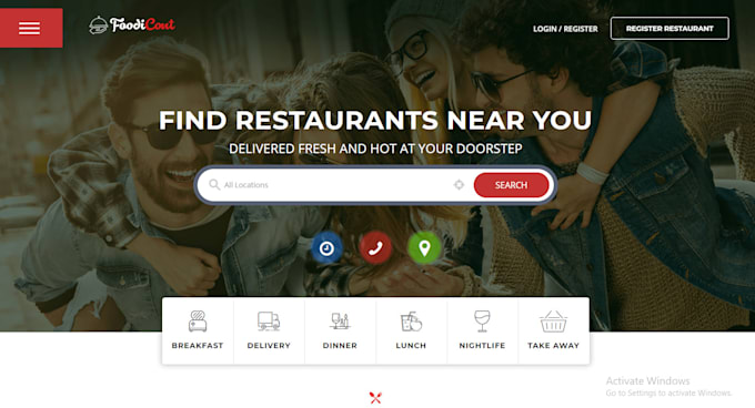 design restaurant website with online order system