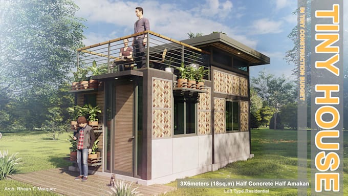 do tiny house architectural and interior design presentation