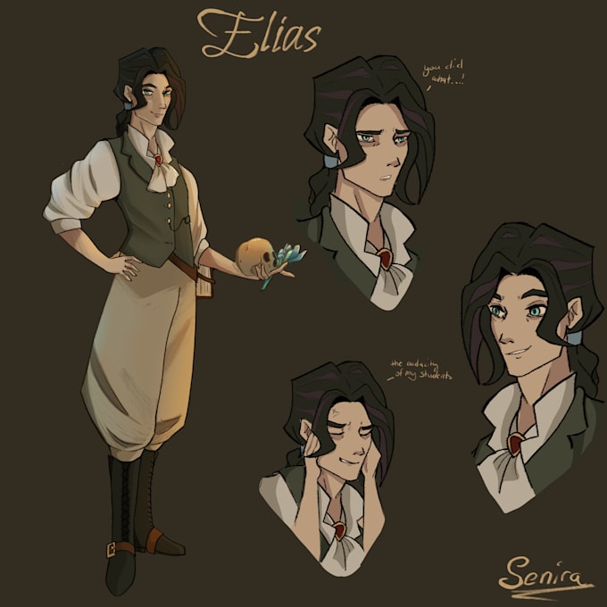 Draw a reference sheet for your character by Xearunja | Fiverr