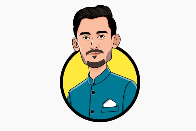 draw a cartoon caricature from photo