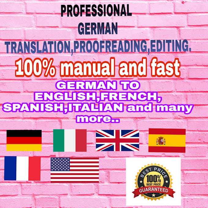 translate german to english,italian to english,french to english