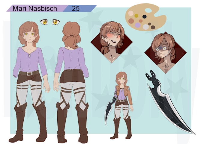 create a reference sheet of your character