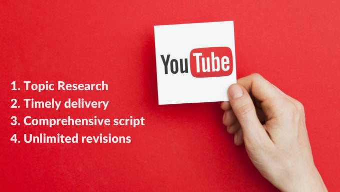 Hire a freelancer to be your youtube scriptwriter