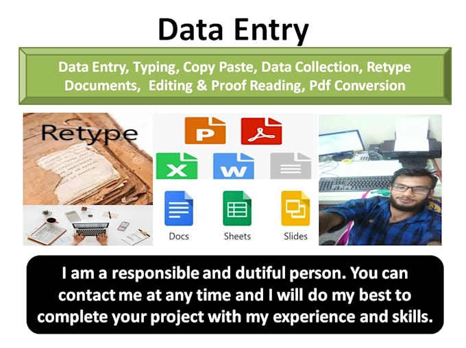Do typing in ms word excel data entry by Murtojafaysal | Fiverr