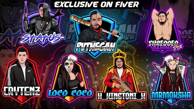 create professional custom esports logo and face mascots