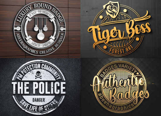 design round badge, patch, stamp, sticker or logo maker
