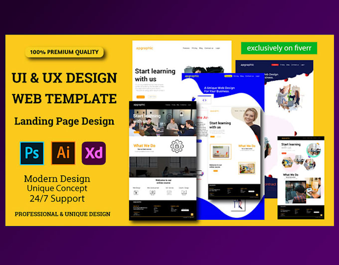 Design creative psd web template or website design by Aappgraphic | Fiverr