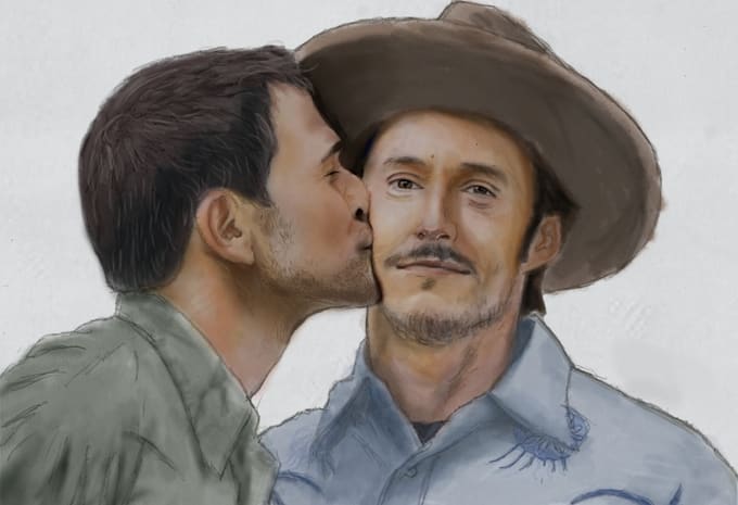 draw potrait couple for 5 dollars