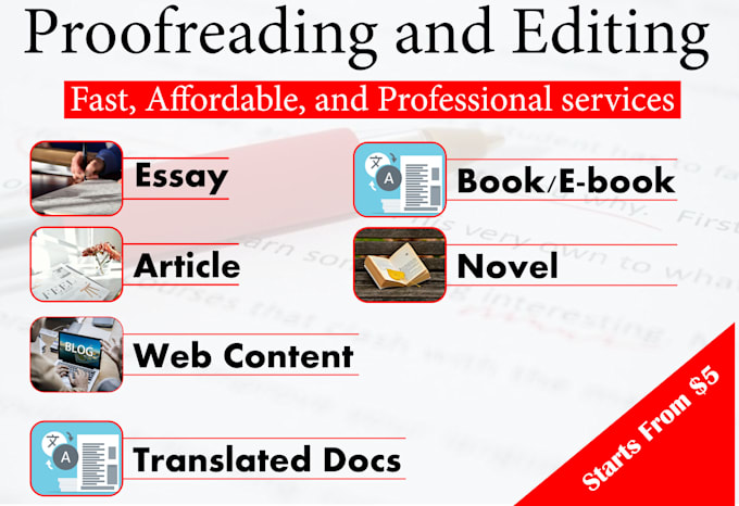 proofread and edit blog post, book or any other document