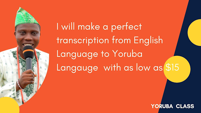 transcript 1000 words from english to yoruba