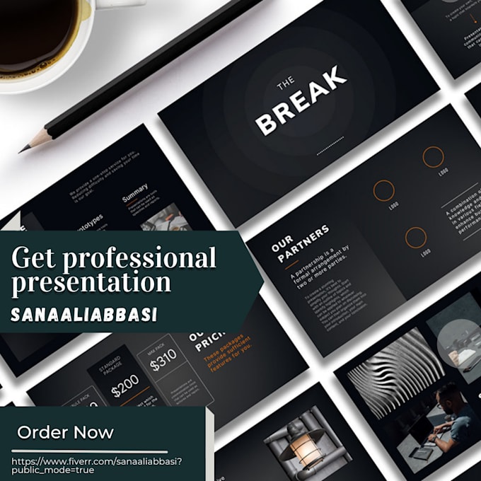 design visual appealing pitch deck presentation