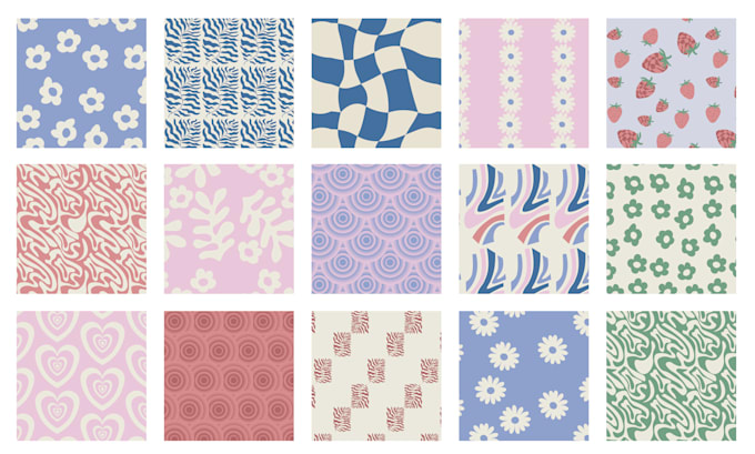 create seamless pattern design for fabric, textile etc