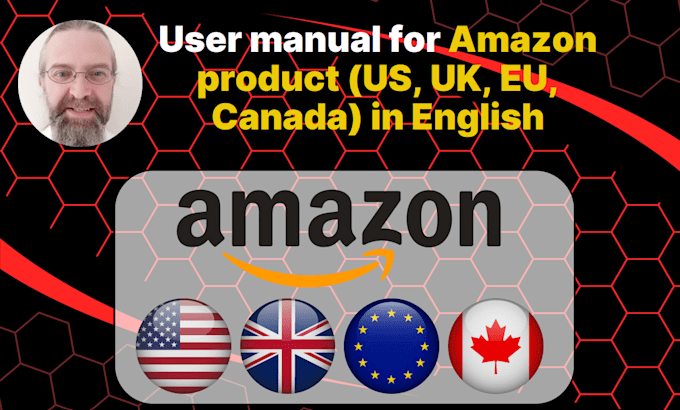 design an english user manual for your amazon product for the US, UK, eu, canada