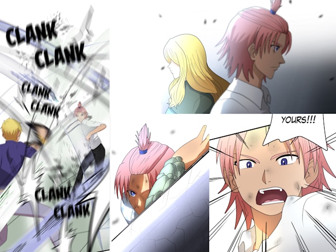 draw a manga page or webtoon for you