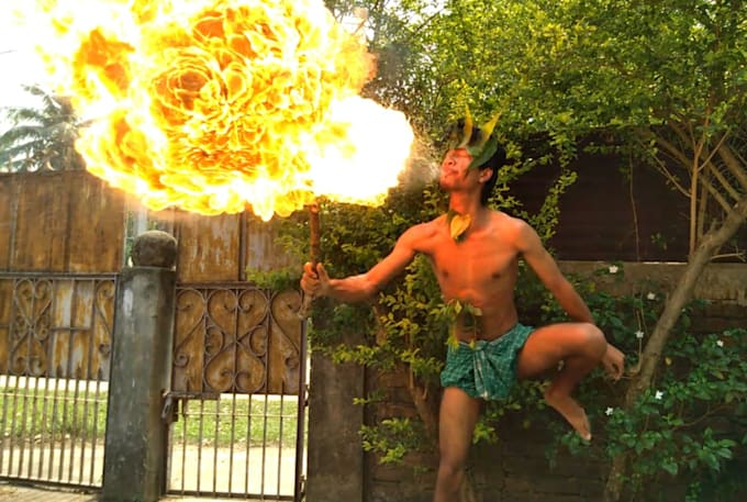 wish funny birthday with fire