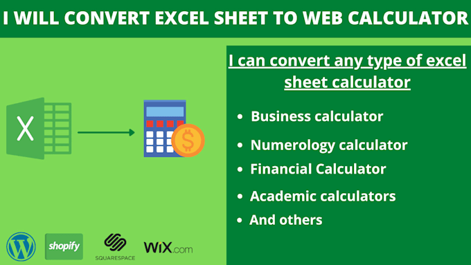Convert excel sheet to online calculator for your website by Nnhaider ...