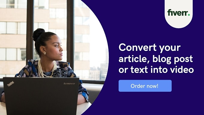 convert article, blog post, and text to video with voice over