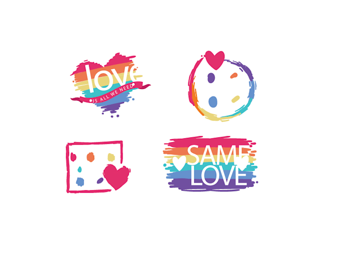 design a pride rainbow gay, lesbian, transexual, bi lgbtq logo design
