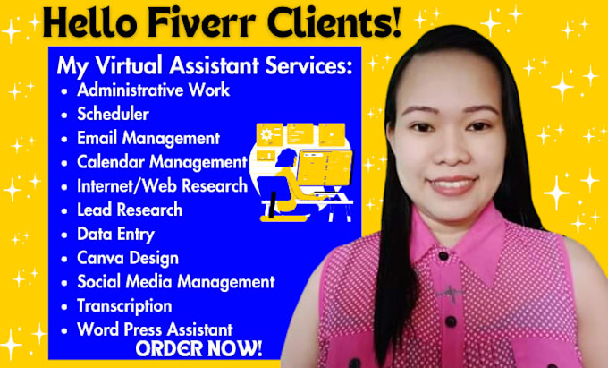 Complete your administrative data entry virtual assistant by Lizabrix ...