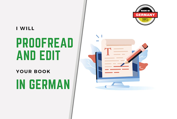 proofread, edit and rewrite your german text or book