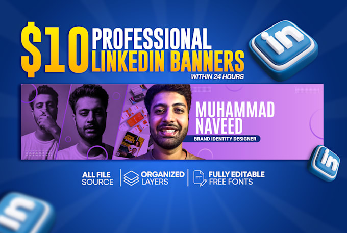 Design a professional linkedin banner in 3 hours by Muhammad__007 | Fiverr