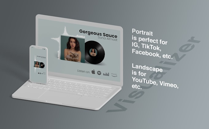do modern unique music video visualizer with lyrics