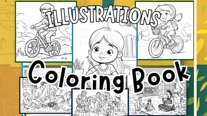 make kids or adults coloring pages and custom interior for KDP book business