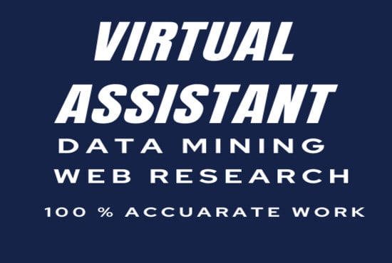 do web research, virtual assistant, data mining, linkedin