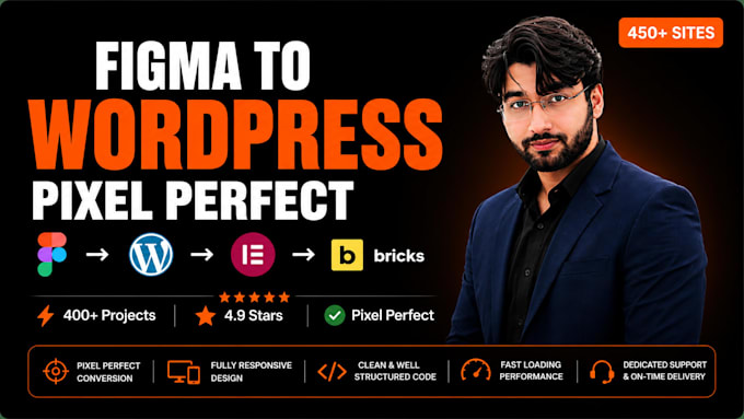 convert figma or xd to wordpress elementor website