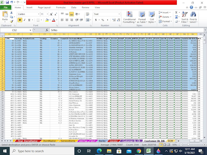 provide you advanced excel services  functions, formulas vba automation