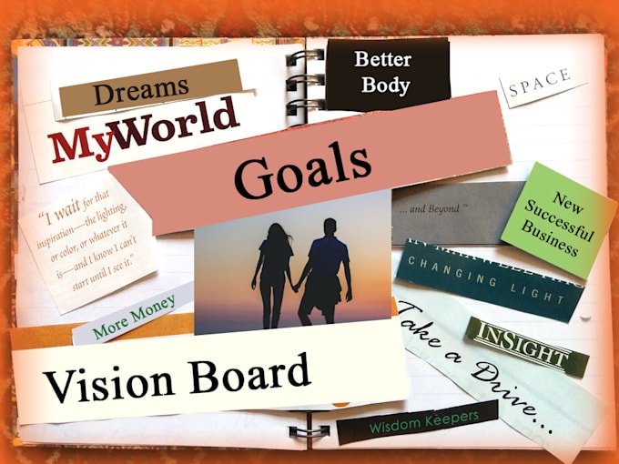 help you design a vision board with photoshop