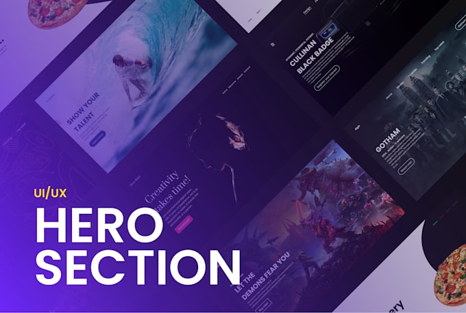 Create a modern design for your website hero section by Xzovo001 | Fiverr