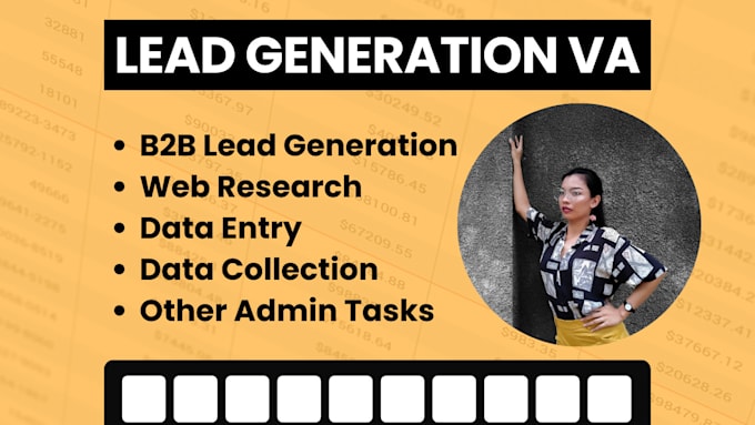 do b2b lead generation, web research, and data entry jobs